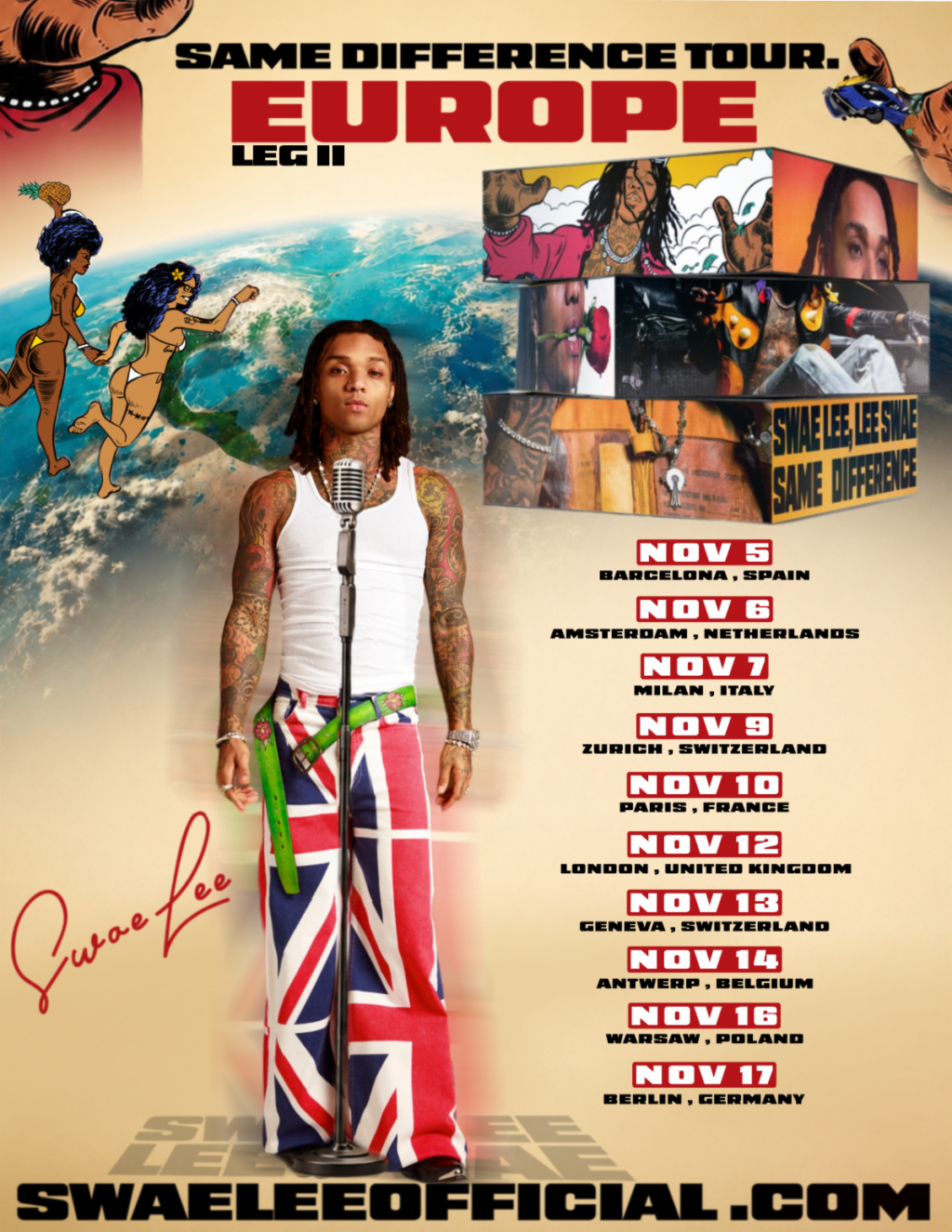 DIAMOND-CERTIFIED SWAE LEE ANNOUNCES SECOND LEG OF SAME DIFFERENCE EUROPEAN HEADLINE TOUR