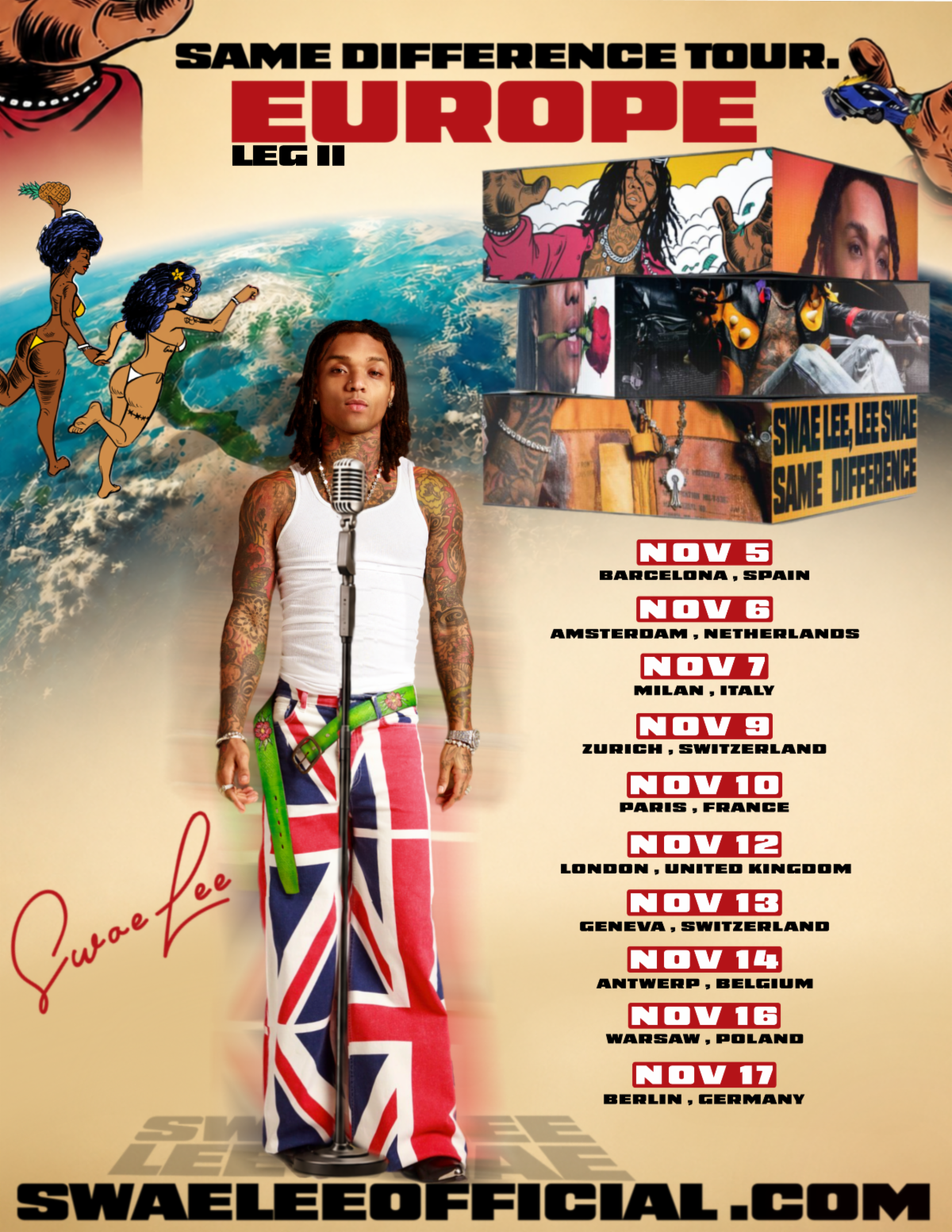 DIAMOND-CERTIFIED SWAE LEE ANNOUNCES SECOND LEG OF SAME DIFFERENCE EUROPEAN HEADLINE TOUR DIAMOND-CERTIFIED SWAE LEE ANNOUNCES SECOND LEG OF SAME DIFFERENCE EUROPEAN HEADLINE TOUR
